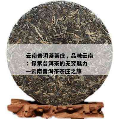 云南普洱茶茶庄，品味云南：探索普洱茶的无穷魅力——云南普洱茶茶庄之旅