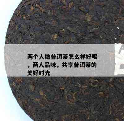 两个人做普洱茶怎么样好喝，两人品味，共享普洱茶的美好时光