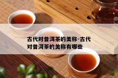 古代对普洱茶的美称-古代对普洱茶的美称有哪些