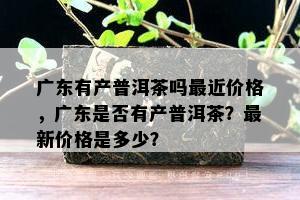 广东有产普洱茶吗最近价格，广东是否有产普洱茶？最新价格是多少？