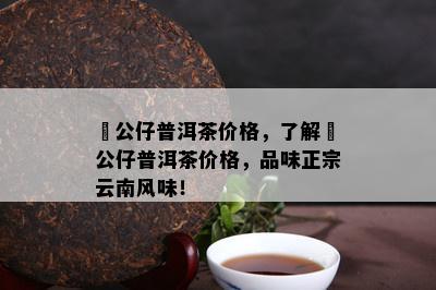 孖公仔普洱茶价格，了解孖公仔普洱茶价格，品味正宗云南风味！