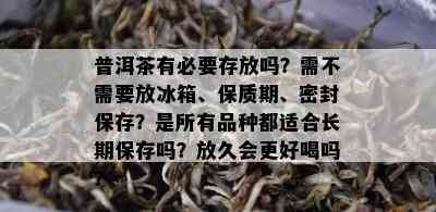 普洱茶有必要存放吗？需不需要放冰箱、保质期、密封保存？是所有品种都适合长期保存吗？放久会更好喝吗？