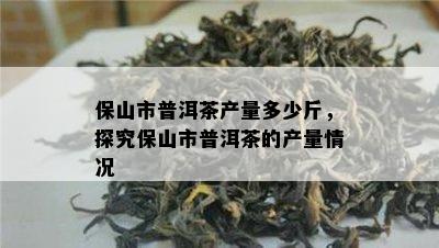 保山市普洱茶产量多少斤，探究保山市普洱茶的产量情况