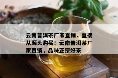 云南普洱茶厂家直销，直接从源头购买！云南普洱茶厂家直销，品味正宗好茶