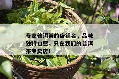 专卖普洱茶的店铺名，品味独特口感，只在我们的普洱茶专卖店！