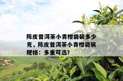 陈皮普洱茶小青柑袋装多少克，陈皮普洱茶小青柑袋装规格：多重可选？