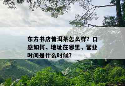 东方书店普洱茶怎么样？口感如何，地址在哪里，营业时间是什么时候？