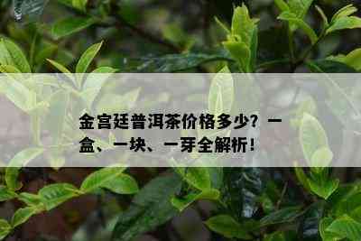 金宫廷普洱茶价格多少？一盒、一块、一芽全解析！