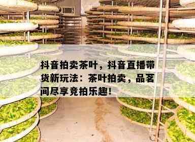 抖音拍卖茶叶，抖音直播带货新玩法：茶叶拍卖，品茗间尽享竞拍乐趣！