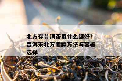 北方存普洱茶用什么罐好？普洱茶北方储藏方法与容器选择