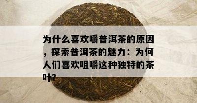 为什么喜欢嚼普洱茶的原因，探索普洱茶的魅力：为何人们喜欢咀嚼这种独特的茶叶？