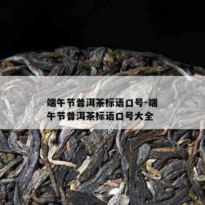 端午节普洱茶标语口号-端午节普洱茶标语口号大全