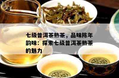 七级普洱茶熟茶，品味陈年韵味：探索七级普洱茶熟茶的魅力