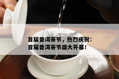 首届普洱茶节，热烈庆祝：首届普洱茶节盛大开幕！