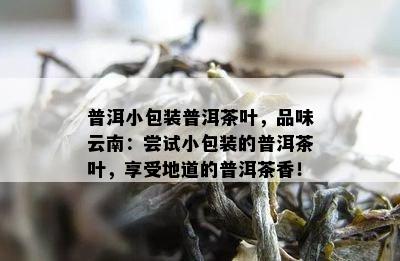 普洱小包装普洱茶叶，品味云南：尝试小包装的普洱茶叶，享受地道的普洱茶香！