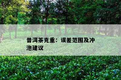 普洱茶克重：误差范围及冲泡建议