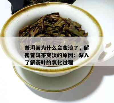 普洱茶为什么会变淡了，解密普洱茶变淡的原因：深入了解茶叶的氧化过程