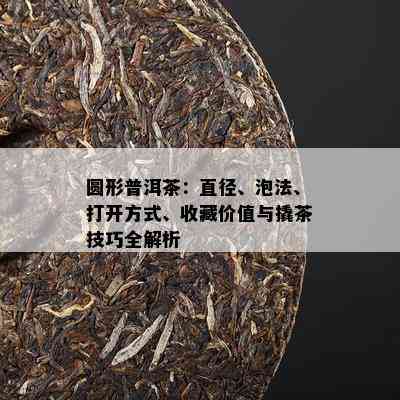 圆形普洱茶：直径、泡法、打开方式、收藏价值与撬茶技巧全解析