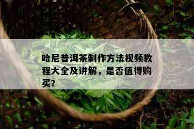 哈尼普洱茶制作方法视频教程大全及讲解，是否值得购买？