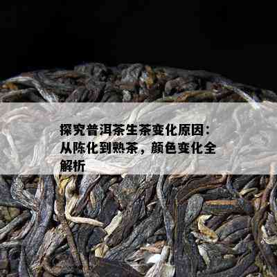 探究普洱茶生茶变化原因：从陈化到熟茶，颜色变化全解析