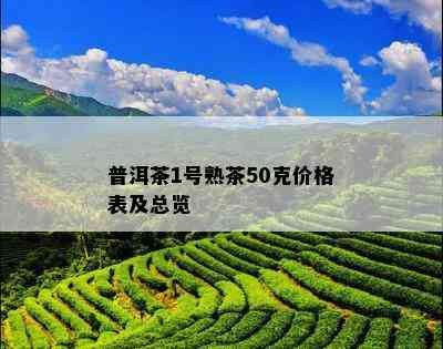 普洱茶1号熟茶50克价格表及总览