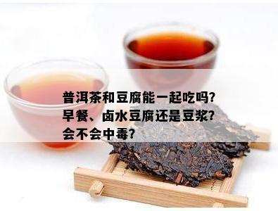 普洱茶和豆腐能一起吃吗？早餐、卤水豆腐还是豆浆？会不会中？