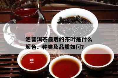 泡普洱茶最后的茶叶是什么颜色、种类及品质如何？