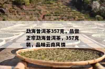 勐海普洱茶357克，品尝正宗勐海普洱茶，357克装，品味云南风情