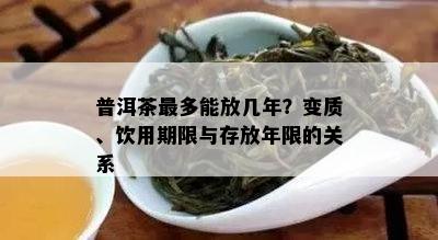 普洱茶最多能放几年？变质、饮用期限与存放年限的关系