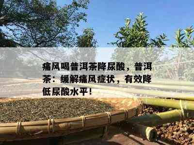 痛风喝普洱茶降尿酸，普洱茶：缓解痛风症状，有效降低尿酸水平！