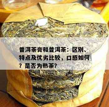 普洱茶膏和普洱茶：区别、特点及优劣比较，口感如何？是否为熟茶？