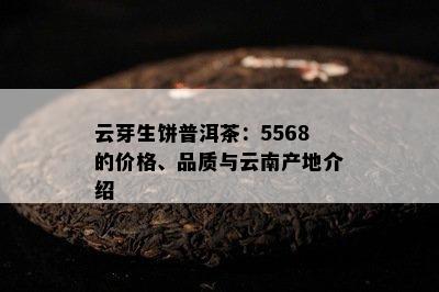 云芽生饼普洱茶：5568的价格、品质与云南产地介绍