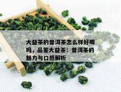 大益茶的普洱茶怎么样好喝吗，品鉴大益茶：普洱茶的魅力与口感解析