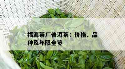 福海茶厂普洱茶：价格、品种及年限全览