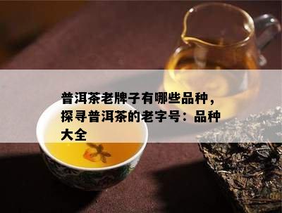 普洱茶老牌子有哪些品种，探寻普洱茶的老字号：品种大全