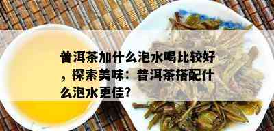 普洱茶加什么泡水喝比较好，探索美味：普洱茶搭配什么泡水更佳？