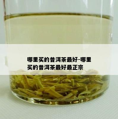 哪里买的普洱茶更好-哪里买的普洱茶更好最正宗