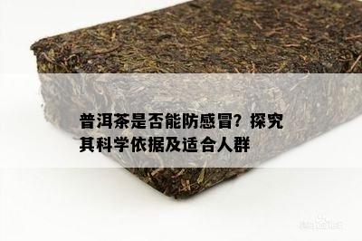 普洱茶是否能防感冒？探究其科学依据及适合人群