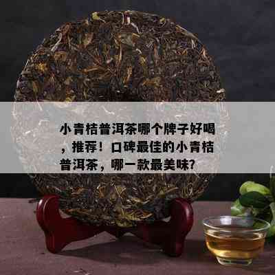 小青桔普洱茶哪个牌子好喝，推荐！口碑更佳的小青桔普洱茶，哪一款最美味？