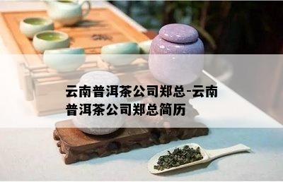 云南普洱茶公司郑总-云南普洱茶公司郑总简历