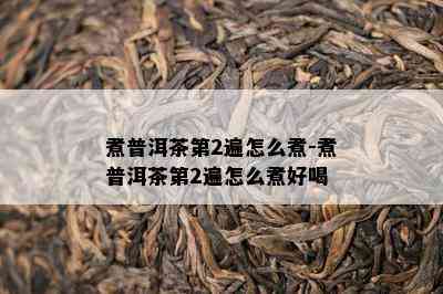 煮普洱茶第2遍怎么煮-煮普洱茶第2遍怎么煮好喝