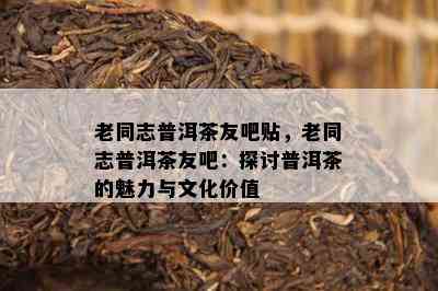 老同志普洱茶友吧贴，老同志普洱茶友吧：探讨普洱茶的魅力与文化价值