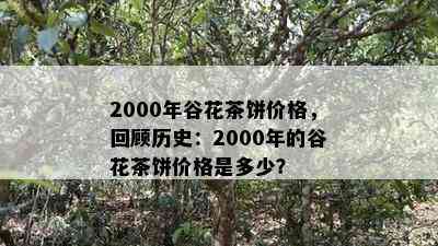 2000年谷花茶饼价格，回顾历史：2000年的谷花茶饼价格是多少？