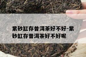 紫砂缸存普洱茶好不好-紫砂缸存普洱茶好不好呢