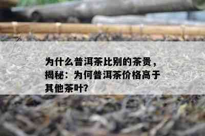 为什么普洱茶比别的茶贵，揭秘：为何普洱茶价格高于其他茶叶？