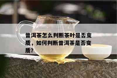 普洱茶怎么判断茶叶是否变质，如何判断普洱茶是否变质？