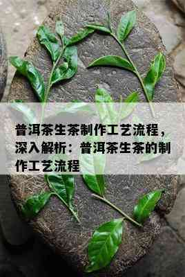 普洱茶生茶制作工艺流程，深入解析：普洱茶生茶的制作工艺流程