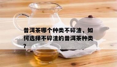 普洱茶哪个种类不碎渣，如何选择不碎渣的普洱茶种类？