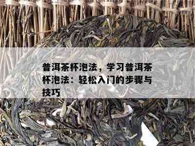 普洱茶杯泡法，学习普洱茶杯泡法：轻松入门的步骤与技巧