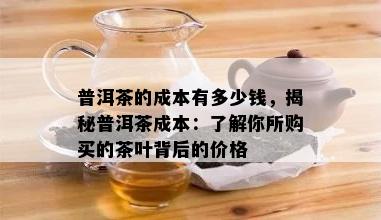 普洱茶的成本有多少钱，揭秘普洱茶成本：了解你所购买的茶叶背后的价格